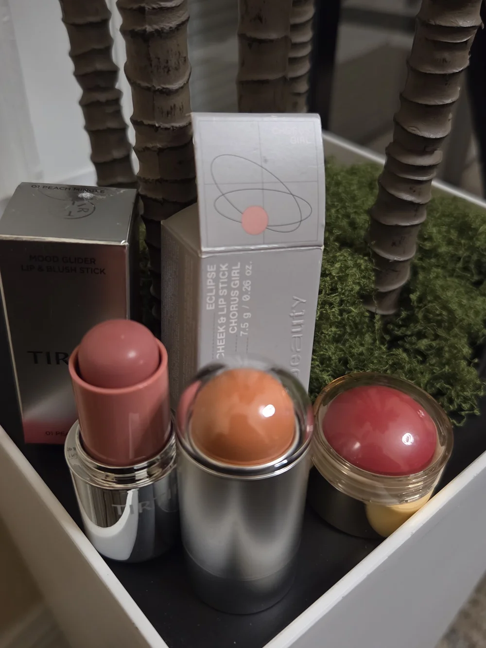 Merit Flush Balm + Half Magic Cheek & Lip Stick + TIRTIR Mood Glider Blush Bundl
